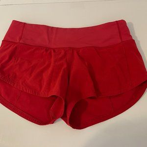 Lululemon Athletica Speed Up Short 2.5", Flamenco Red size 2